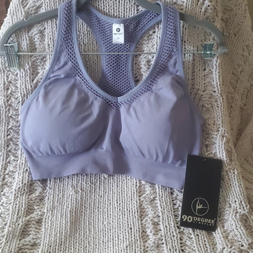 NWT 90` Degree by reflex lilac sport's bra